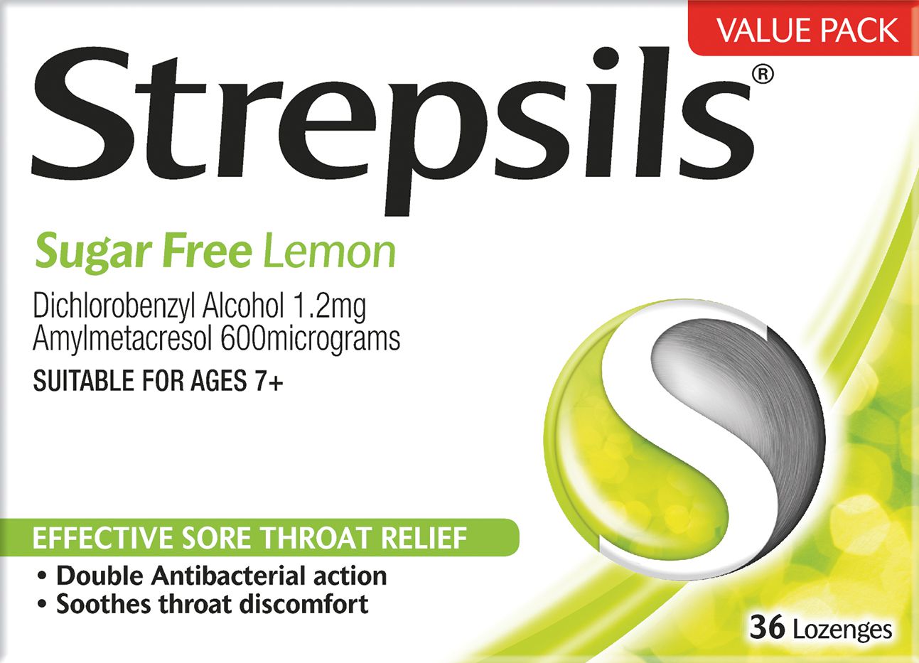 Strepsils Sugar Free Lemon Lozenges