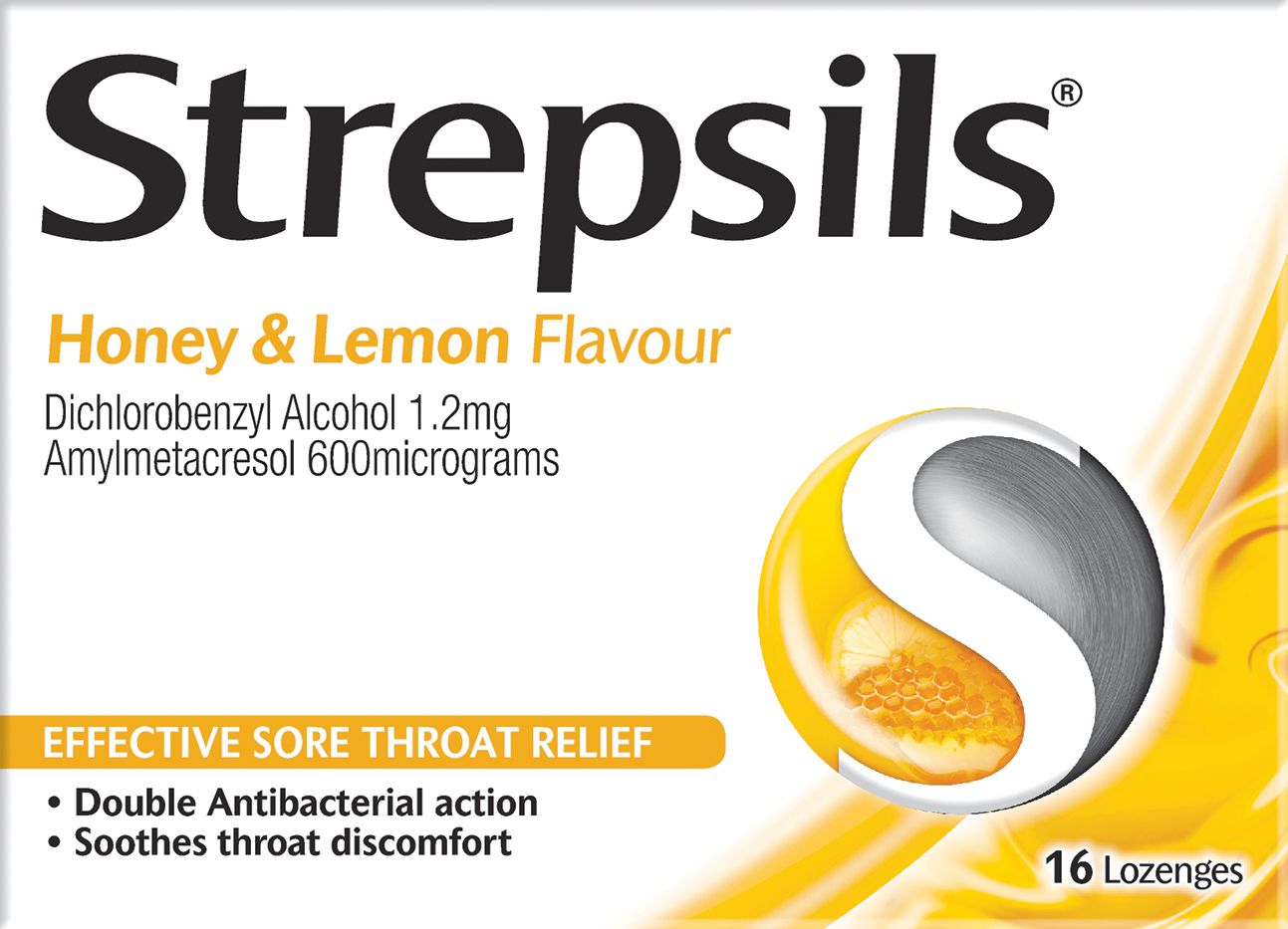 Strepsils Honey and Lemon Flavour Lozenges