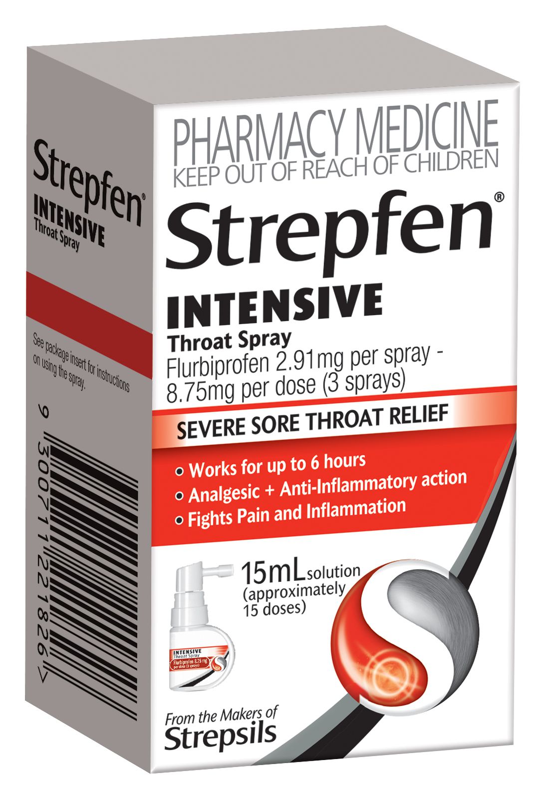 Strepfen Intensive Throat Spray 15ml Pharmacy Medicine